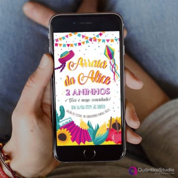 Convite Aniversário Digital Festa Junina