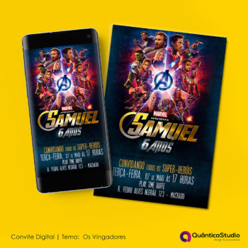 Convite Aniversário Vingadores