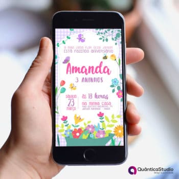 Convite de Aniversário Jardim Encantado