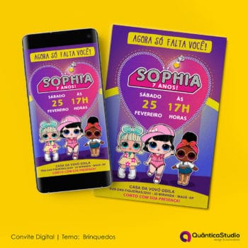 Convite Aniversário Lol Surprise