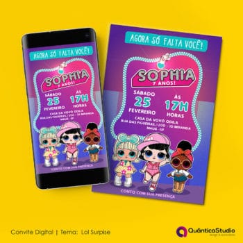 Convite Aniversário Lol Surprise