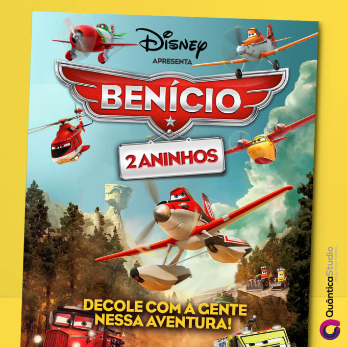 Convite Tema Aviões Disney