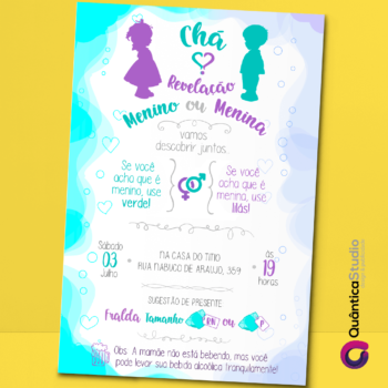 Convite Virtual Chá Revelação