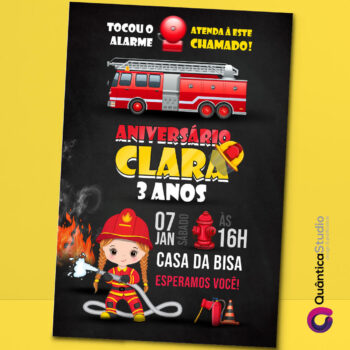 Convite Virtual Bombeiros Feminino Whatsapp Imprimir