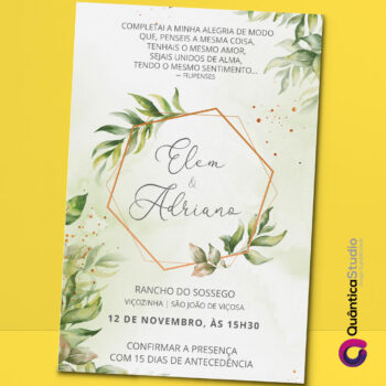 Convite Virtual Casamento Whatsapp Imprimir