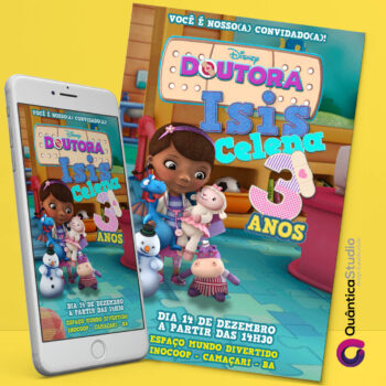 Convite Virtual Doutora Brinquedo Whatsapp