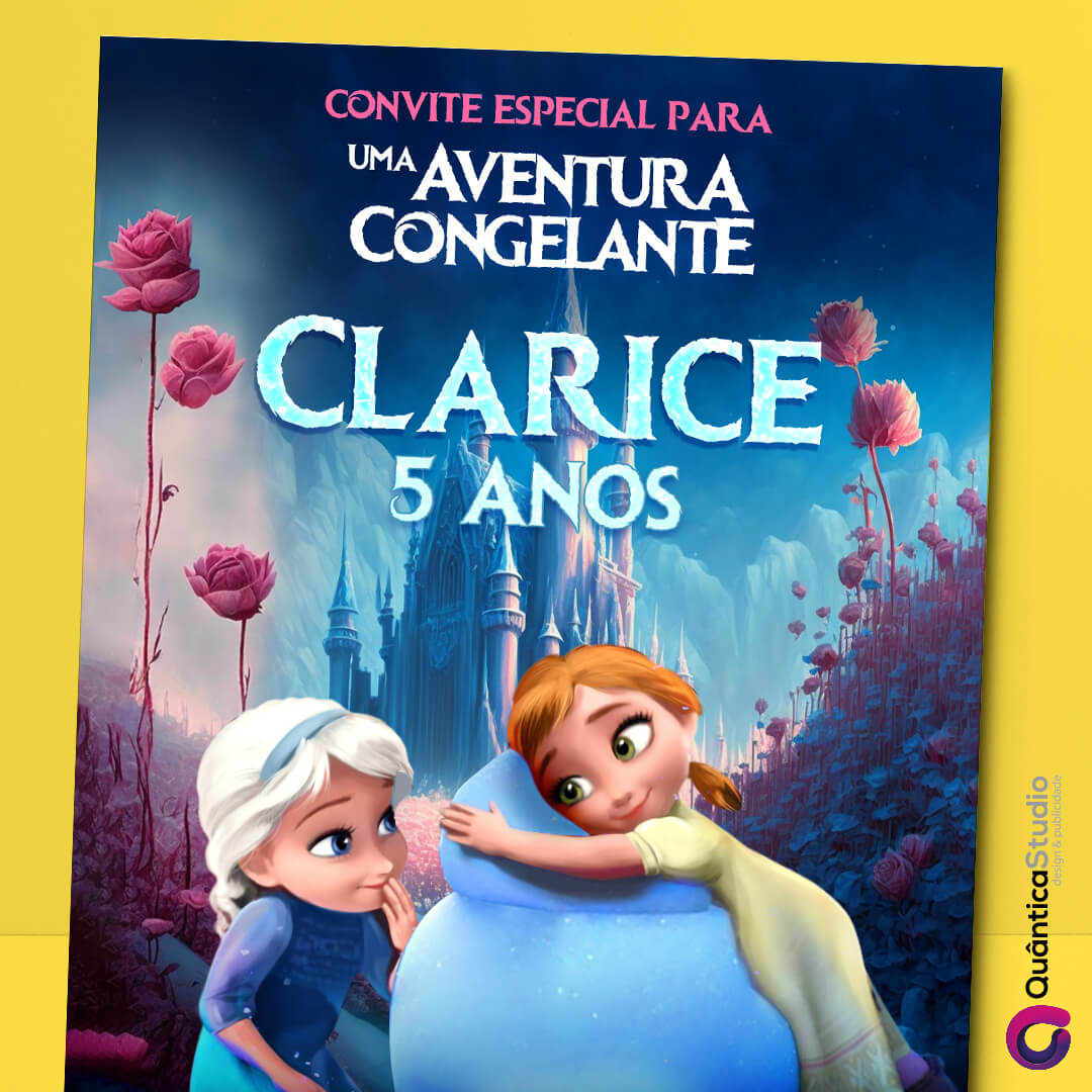 Convite Virtual - Aniversario tema Frozen