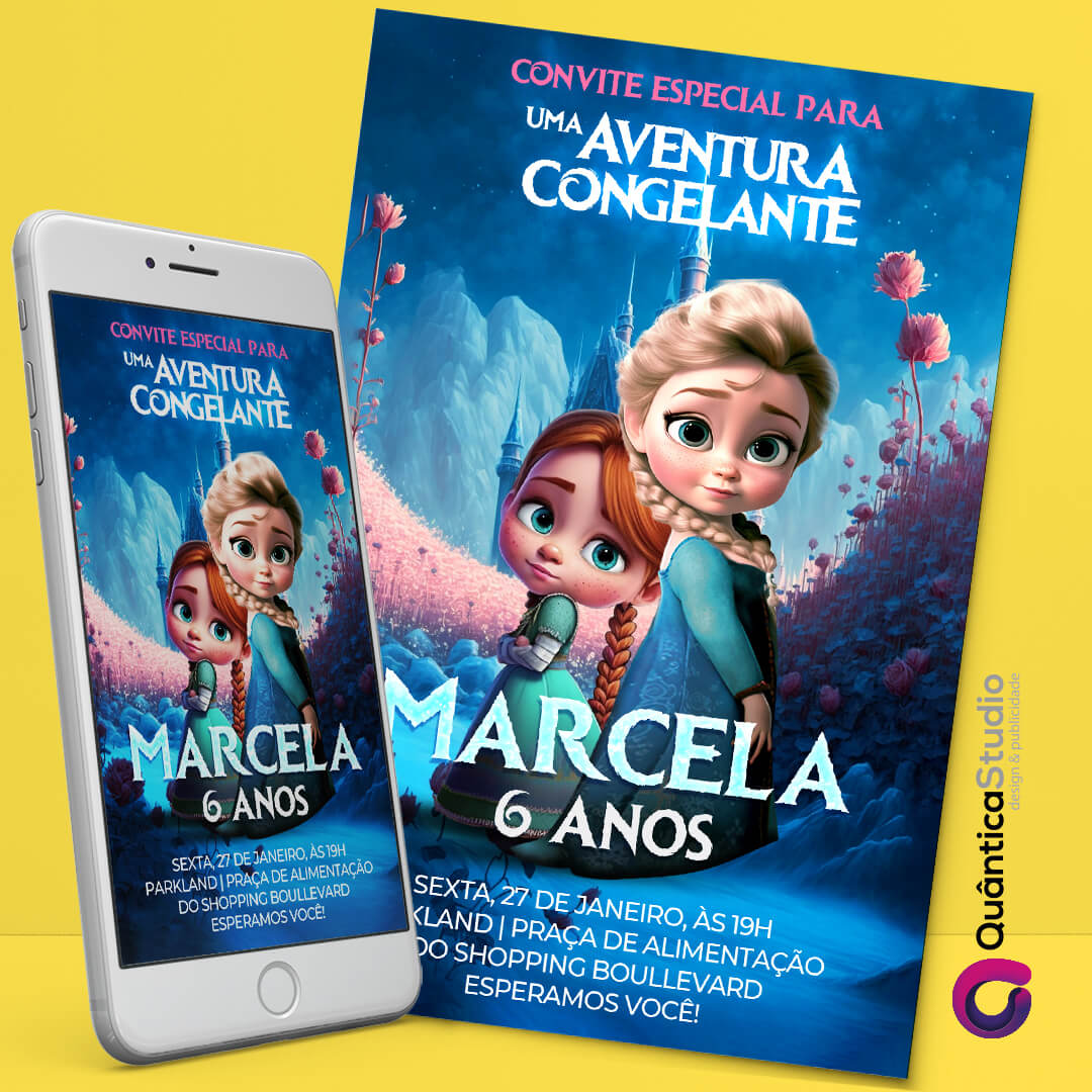 Fazer convite online convite digital Frozen 1