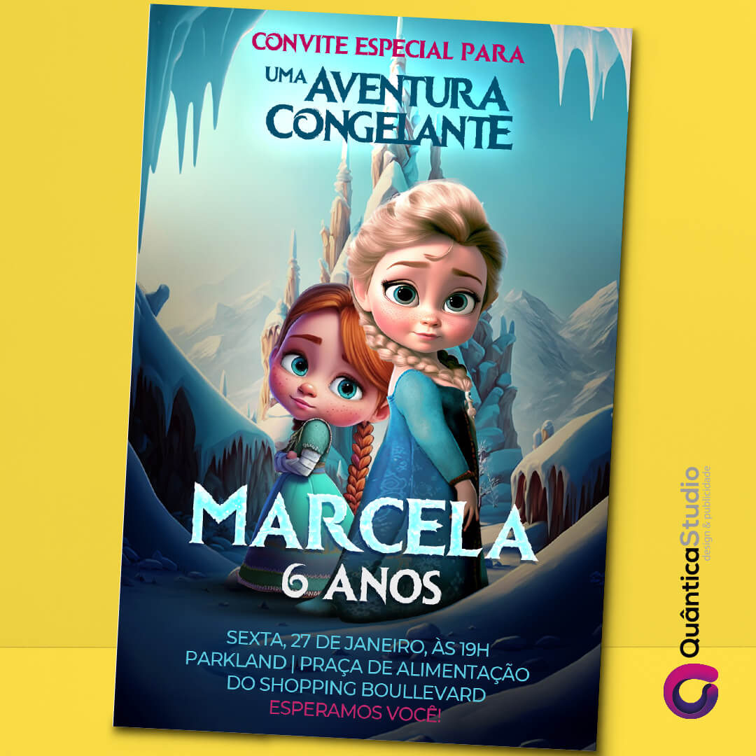 Convite Digital Para Whatsapp Email Frozen