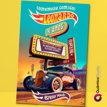 Convite Virtual Hot Weels Whatsapp Imprimir