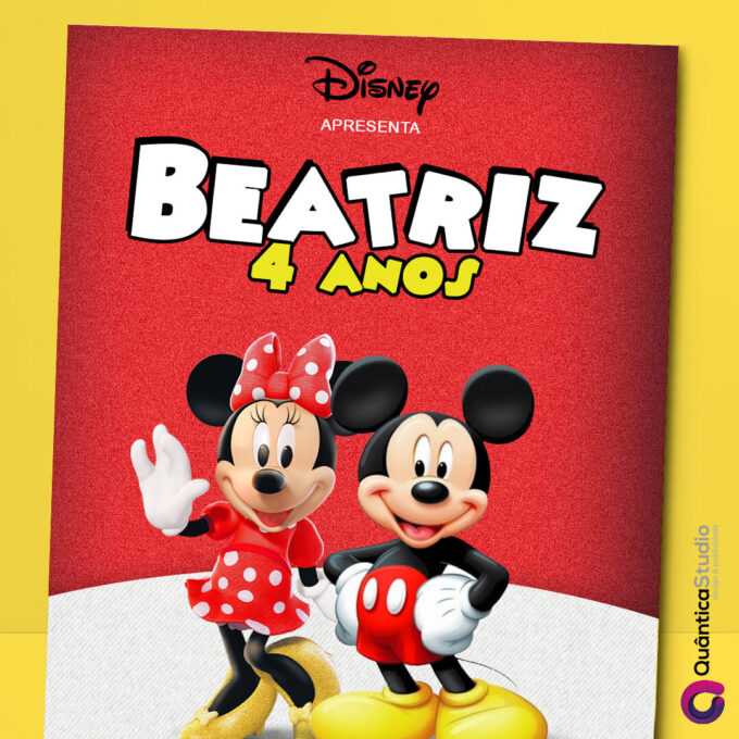 Convite Virtual Mickey E Minnie Whatsapp Digital