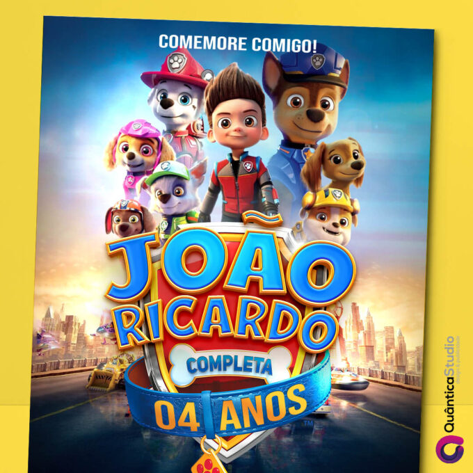 Convite Virtual Patrulha Canina Filme Digital Whatsapp