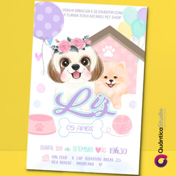 Convite Virtual Pets Whatsapp Imprimir