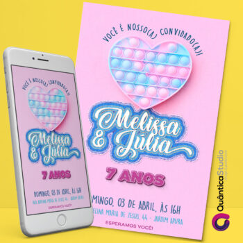 Convite Virtual Pop It Whatsapp