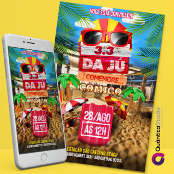 Convite Virtual Praia Whatsapp