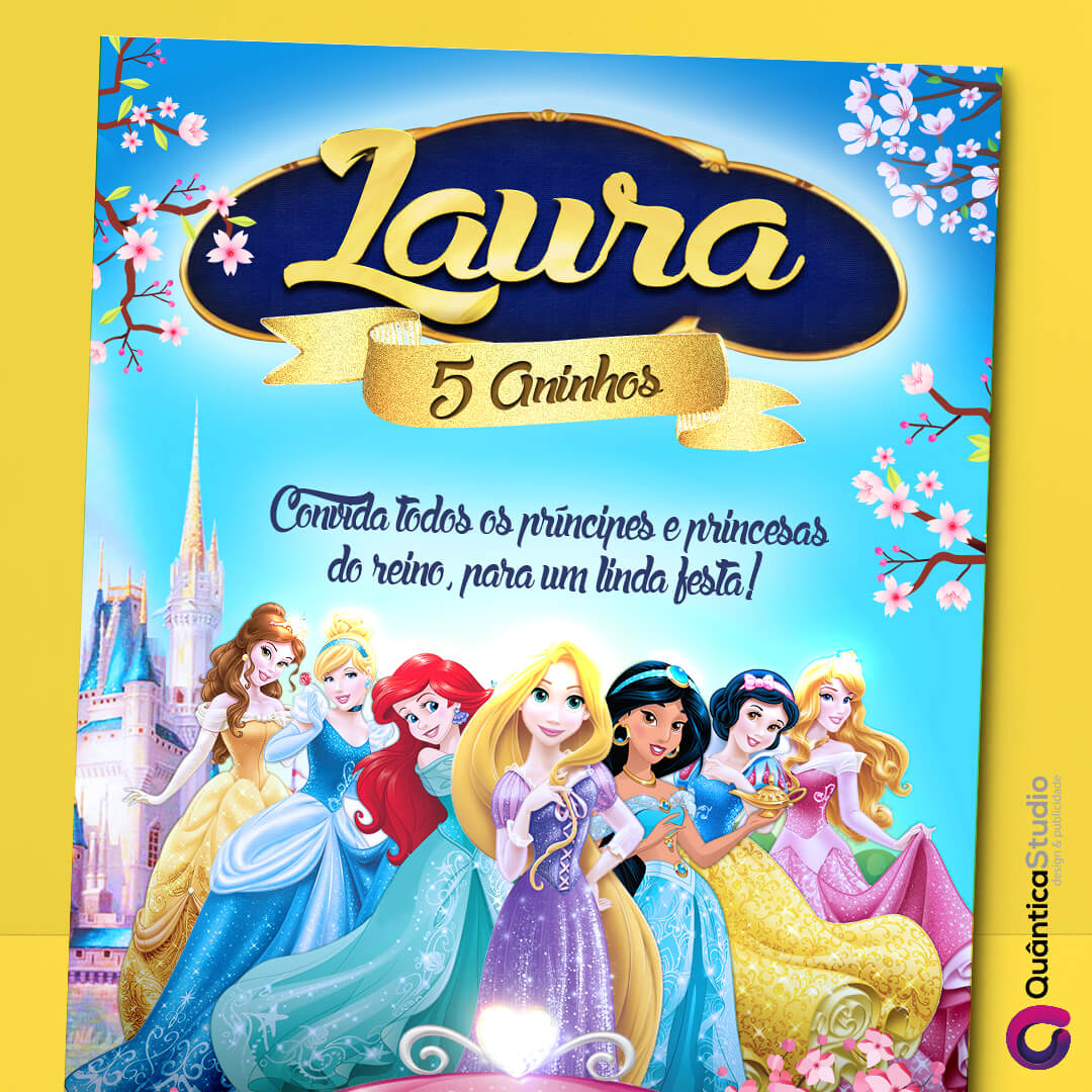 Convite Princesas Disney - Comprar em Andressa Criando