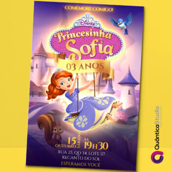 Convite Virtual Princesinha Sophia Whatsapp Imprimir