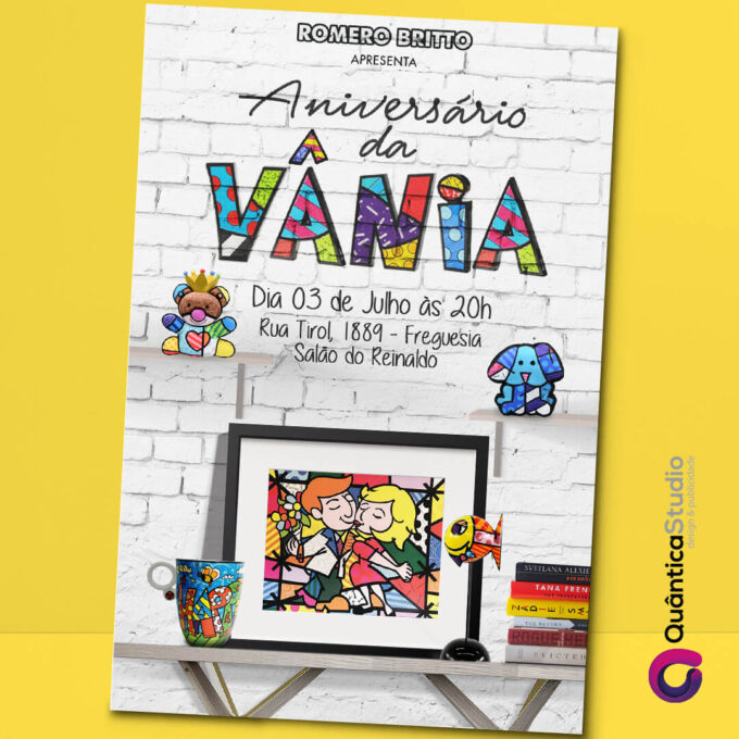 Convite Virtual Romero Britto Whatsapp Imprimir