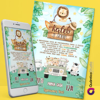 Convite Virtual Safari Tiktok Whatsapp