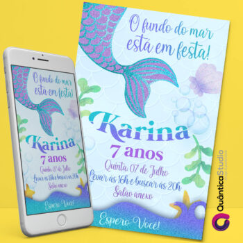 Convite Virtual Sereia Whatsapp