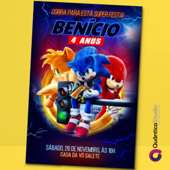 Convite de aniversário Virtual Sonic - Serviços - Jardim Soraia, São José  do Rio Preto 1258312205