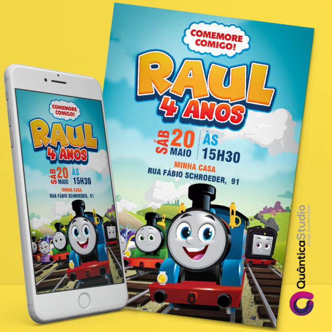 Convite Virtual Thomas E Friends Whatsapp