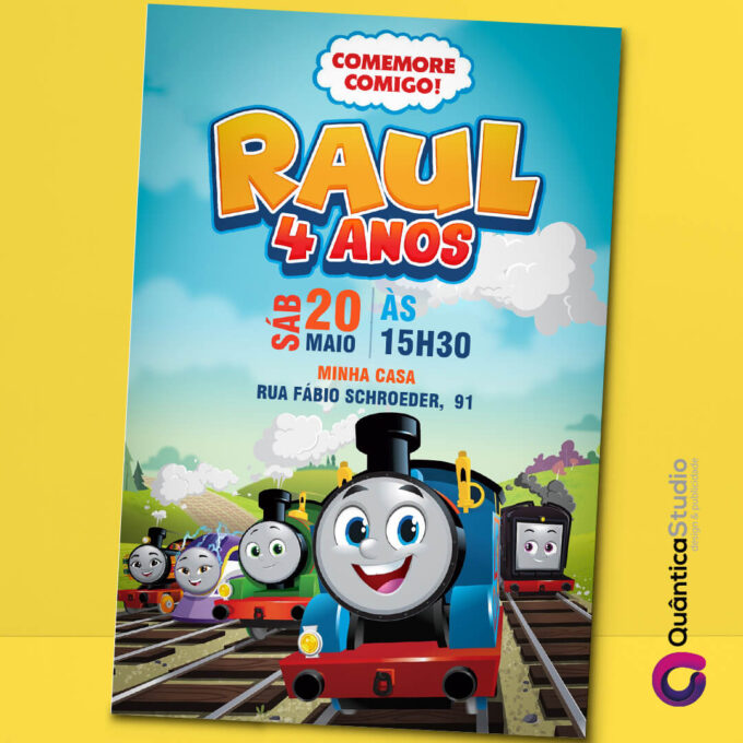 Convite Virtual Thomas E Friends Whatsapp Imprimir