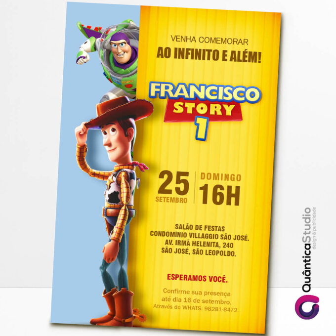 Convite Virtual Toy Story Whatsapp Imprimir